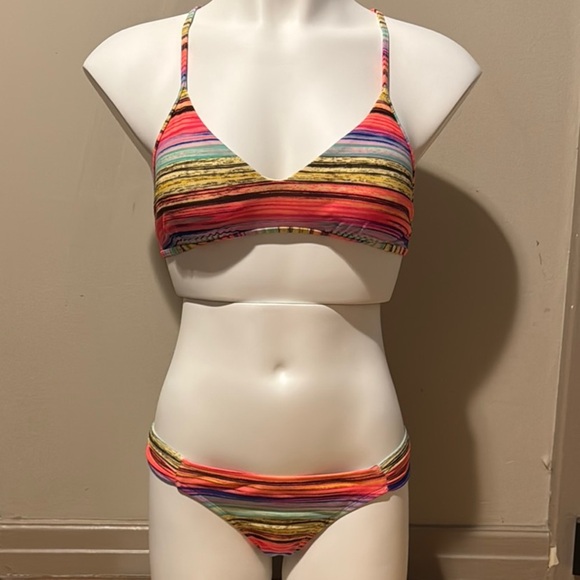Eidon Striped Bikini Set - Picture 1 of 6